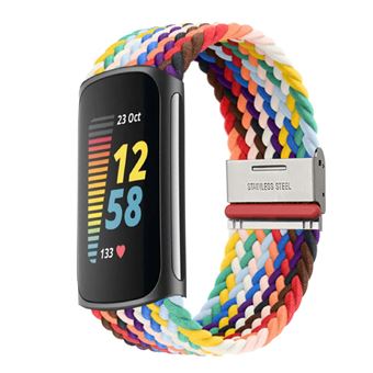 Bracelet de rechange en silicone souple compatible avec Fitbit Charge 5 pour homme et femme (orange