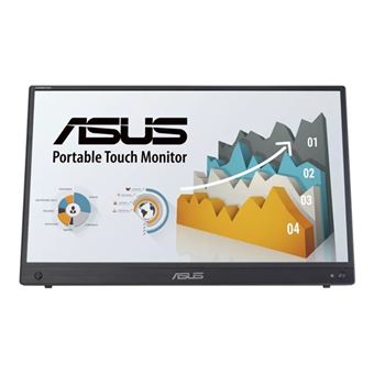 ASUS ZenScreen Touch MB16AMTR - Écran LED - 15.6" - portable - écran tactile - 1920 x 1080 Full HD (1080p) @ 60 Hz - IPS - 250 cd/m² - 700:1 - 5 ms - Mini HDMI, 2xUSB-C - haut-parleurs