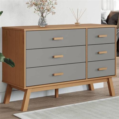 Non Communiqué Gris Vidaxl Armoire À Tiroirs, Commode Avec Pieds, Meuble De Rangement, Organisateur De Salon Salle De Séjour, Moderne, Et 358592