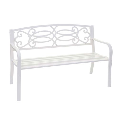 Mendler - Banc de jardin - HWC-F44 - 2 places - Blanc - Image 3