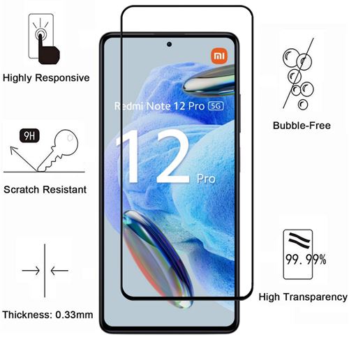 Coque et étui téléphone mobile Phonillico Coque pour Xiaomi Redmi Note 12  PRO PLUS 5G / Redmi Note 12 PRO+ 5G et 2 Verres Trempé Film Protection Ecran®