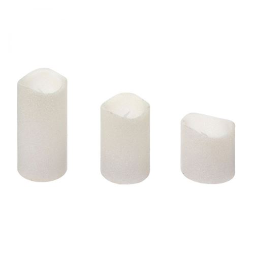 Non Communiqué Blanc Atmosphera Créateur D'intérieur - Lot De 3 Bougies Led "Paillettes" 10Cm