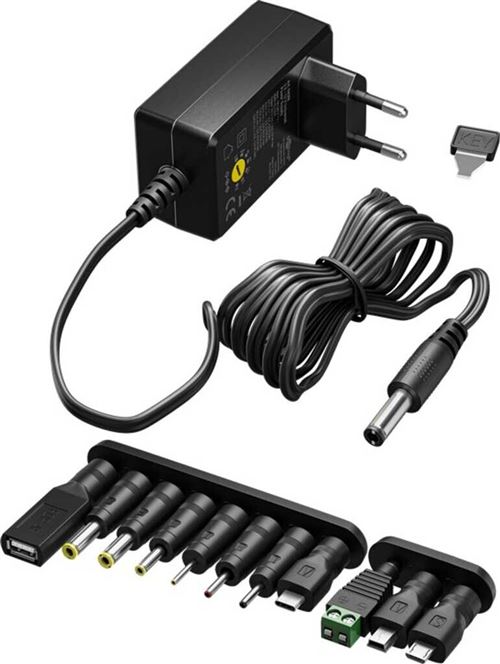 Non Communiqué Goobay : Adaptateur Secteur Universel 2400 Mah Avec 11 Adaptateurs