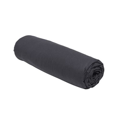 Drap housse Essential - 140 x 200+30 cm - 2 personnes - 100% Coton uni - Fusain