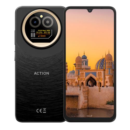 Smartphone IIIF150 Action A5Pro Noir : 6.88 ,8Go+256Go+2To, 5100mAh, Android 15,Empreinte digitale, Dual SIM 4G,Téléphone Portable-207g