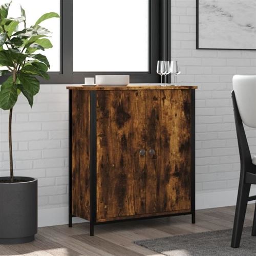 vidaXL - Buffet - Chêne Fumé - 70 x 30 x 80 cm - Image 2