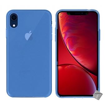 Housse etui coque pochette silicone gel fine pour Apple iPhone XR verre trempe BLEU htdmobiles Coque et etui telephone mobile Achat prix fnac
