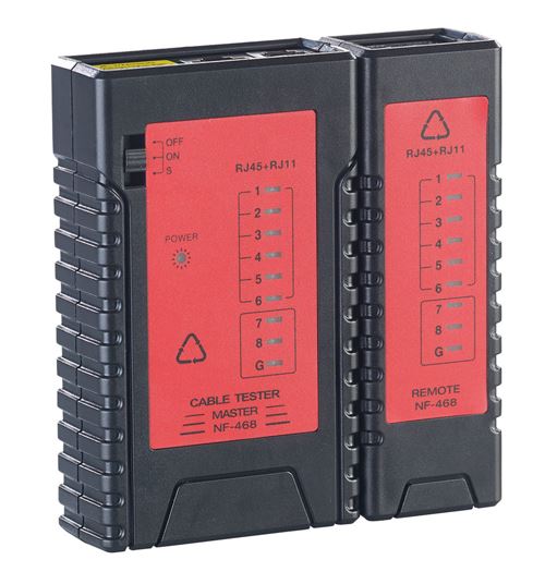 Testeur de câbles 2 en 1 pour RJ-45 et RJ-11