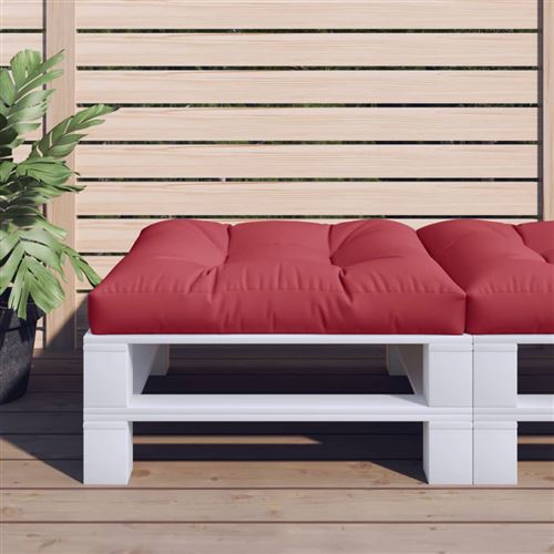 Coussin de siège 80 x 80 x 10 cm Rouge vineux
