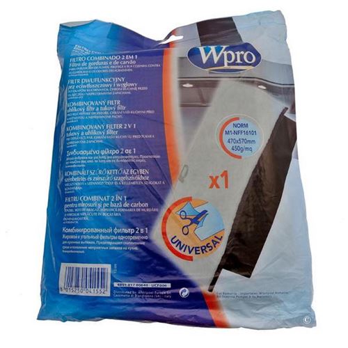 Filtre mousse anti-graisses et odeurs FCH009 Hotte 484000008524 WPRO - 61794