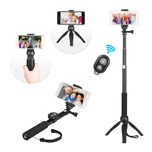 Andoer Téléphone Live Show Kit Y compris Mini Trépied de Table Selfie Stick Support de Téléphone Télécommande pour Smart