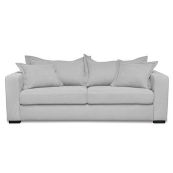 Canapé En Tissu Avec 4 Coussins Talsi Gris Clair 3 Places