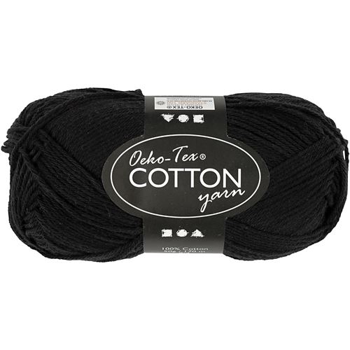 Creotime fil de coton noir 170 mètres
