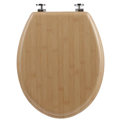 Tapa de inodoro de madera y zinc efecto bambú