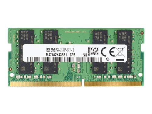  HP - DDR4 - module - 8 Go - SO DIMM 260 broches - 2666 MHz / PC4-21300 - 1.2 V - m&eacute;moire sans tampon - non ECC - pour (non-ECC): HP 250 G7; EliteBook 1050 G1, 735 G5, 735 G6, 745 G5, 745 G6,