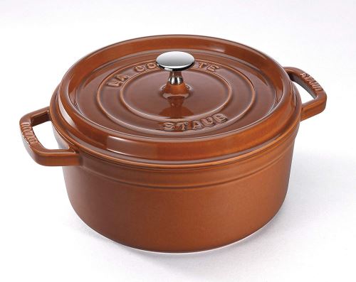 Staub 40511-295-0 Cocotte Ronde Fonte Cannelle 22 Cm