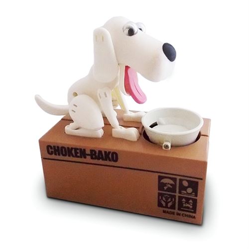 Totalcadeau Multi Tirelire Chien Mangeur De Pièces Voleur Noir