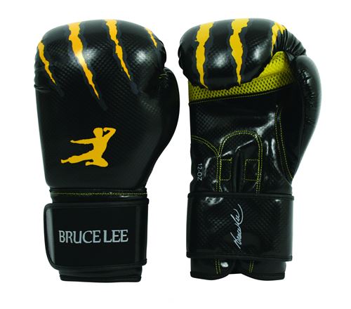 Bruce Lee gants de boxe Signaturenoir/jaune taille 10Oz