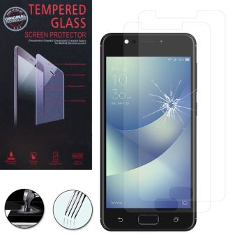 ASUS Zenfone 4 Max ZC520KL Silicone Case + Tempered Glass Screen Protector – Clear TPU Cover
