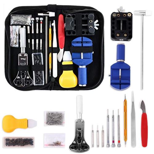 147pcs Tool Kit Professionale di Riparazione Orologi, Outil Réparation pour Démonte Ouvre Bracelet Montre Horloger Attrezzi Apertura