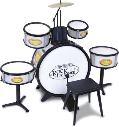 Bontempi kit de batterie RockDrummer 6 pièces noir