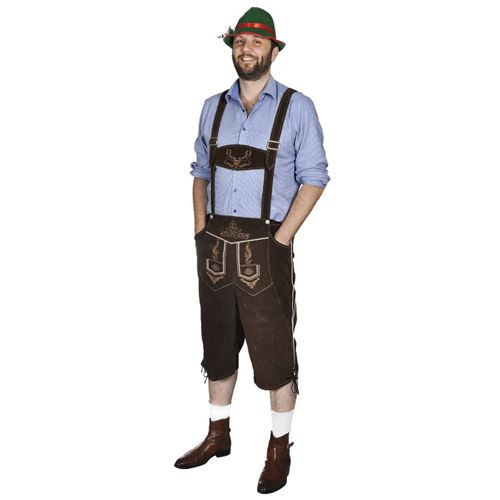 vidaXL Lederhosen met hoed voor Oktoberfest maat L