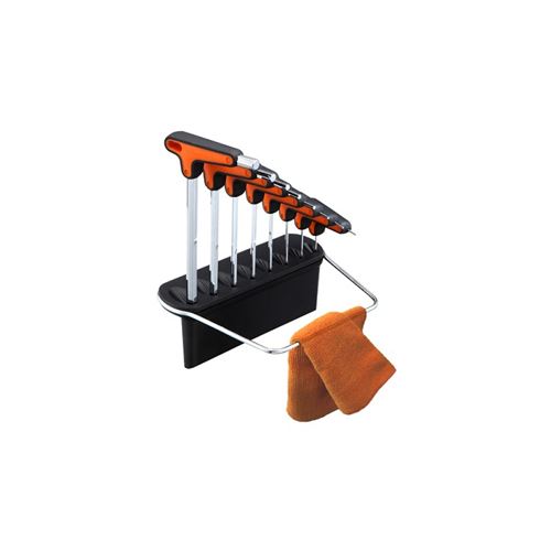 Jeu de clés hexagonales Super B TB-76160 T / L 2 / 2,5 / 3/4/5/6/8 / 10mm Noir