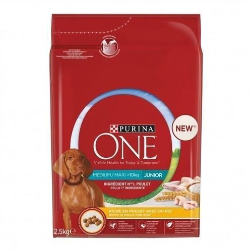 Meilleurs prix pour PURINA ONE Medium Maxi Junior - Croquettes au poulet avec du riz - Pour chiot - 2,5 kg
