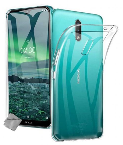 Coque silicone gel fine pour Nokia 2.3 avec verre trempe - TPU TRANSPARENT