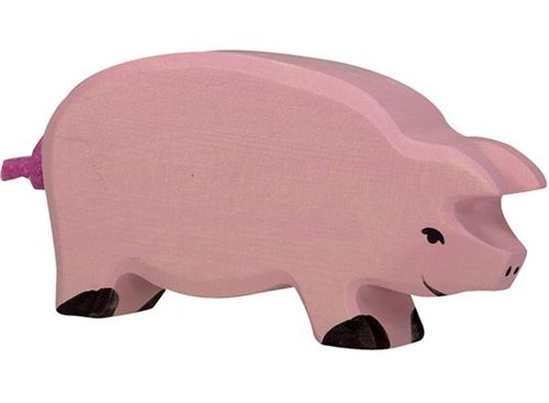 Holztiger figurine cochon en bois - vue 2