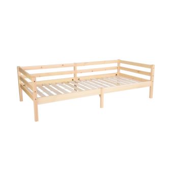 Banquette Lit Bois Sommiers 90x190cm Naturel Achat Prix Fnac