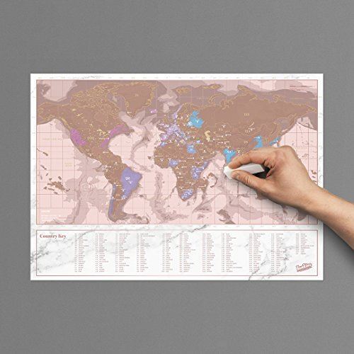 Planisphère à gratter , carte du monde