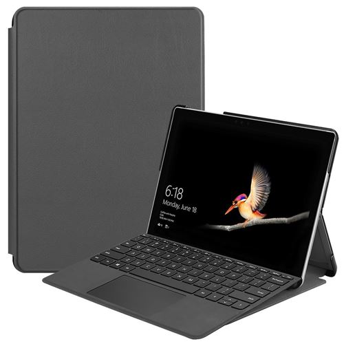 GENERIQUE - Étui Microsoft Surface Go 2 - Housse avec support et porte-stylo - Gris - Image 2