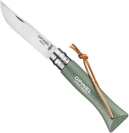 Opinel 6 Vri Vert Sauge + Lien Baroudeur