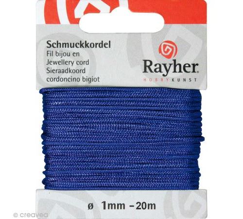 Fil pour bijou 1 mm bleu - 20 m