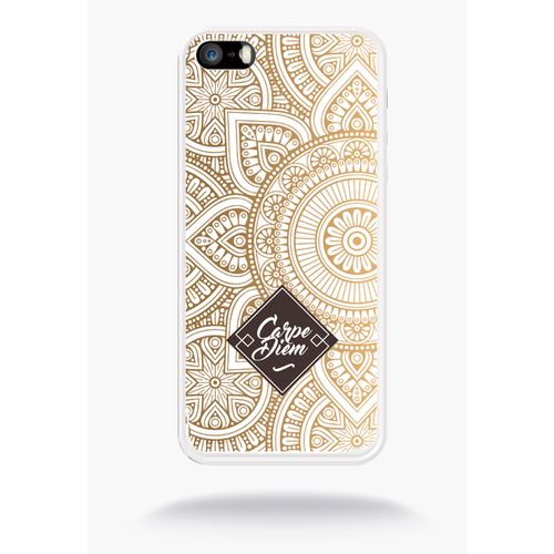 Coque Carpe Diem Modif Orient Fond Blanc Compatible Apple Iphone 5s Silicone Blanc Mat
