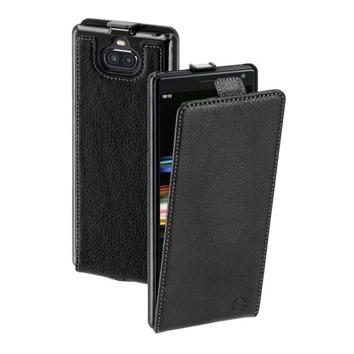 Hama Essential Line Smart Case - Flip cover voor mobiele telefoon - leer - zwart - voor Sony XPERIA 10