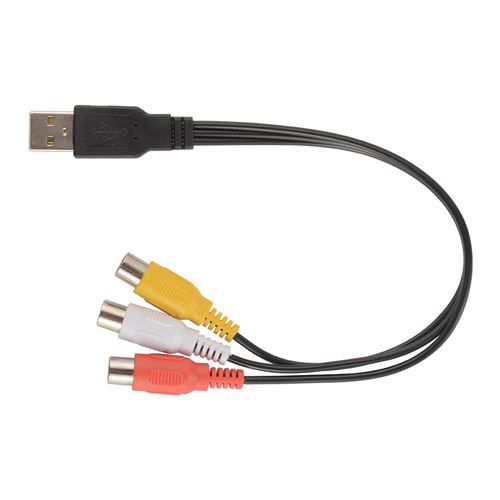 Adaptateur vidéo HDTV TV Cordon AV Câble de convertisseur USB mâle vers AC1852
