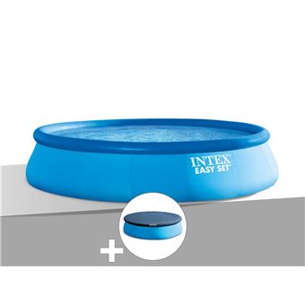 Kit piscine autoportée Intex Easy Set 4,57 x 0,84 m + Bâche de protection - 1