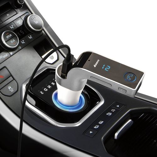 Tbs3162 transmetteur de musique vers autoradio en fm via bluetooth du téléphone ou carte sd ou clé usb - & chargeur (port usb 2,5a) - & kit main-libre