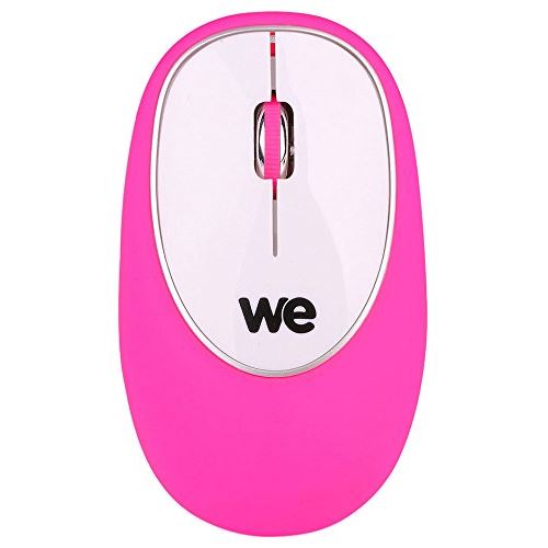 Souris sans fil silicone We Fushia Silicone anti stress 1000 DPI Dongle USB Plug and Play