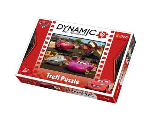 Puzzle 50 Pièces : Effet 3D - Dynamic : Cars, Trefl