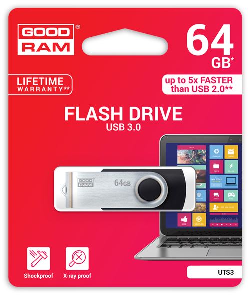 Clé usb 64go Goodram Twister 3.0 noir