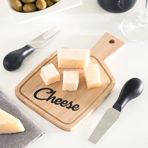 Plateau à fromages & Couteaux à fromage Bamboo