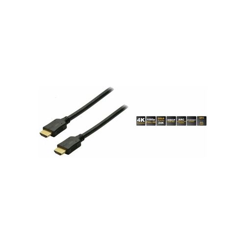 Shiverpeaks BASIC-S - HDMI-kabel met ethernet - HDMI male naar HDMI male - 20 m - beschermd - zwart - gevormd