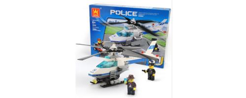 Building Block jouets avion de police Wange Couleur 51013