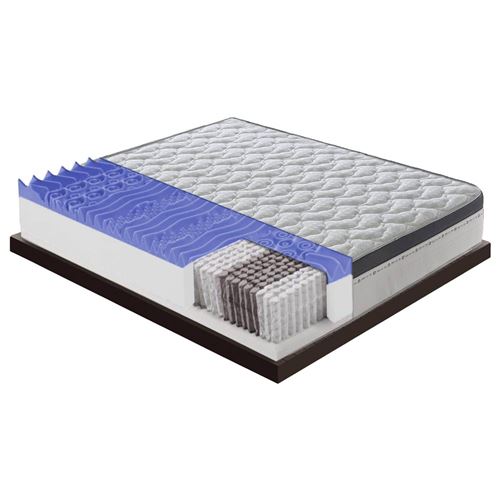 Matelas 90x200 Positano à ressorts ensachés indépendants à 13 zones et mémoire de forme