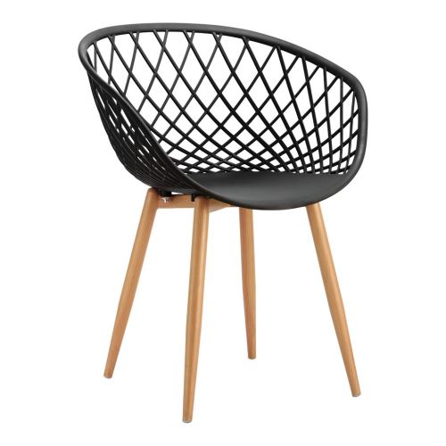 Tango Fauteuil En Métal Avec Assise En Pp Noir 57X63Xh81Cm