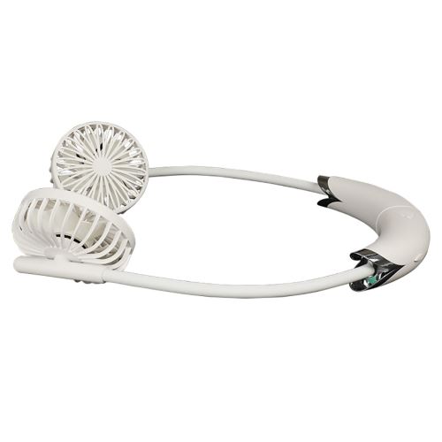 ventilateur trois-en-un muet paresseux cou suspendu sport extérieur USB chargement blanc