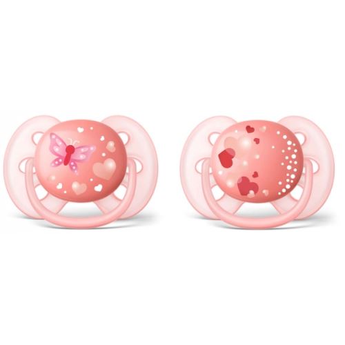 Philips Avent Sucette Ultra Douce pour Fille 6-18 Mois